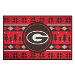 Georgia Bulldogs Holiday Sweater Starter Mat Accent Rug - 19in. x 30in.