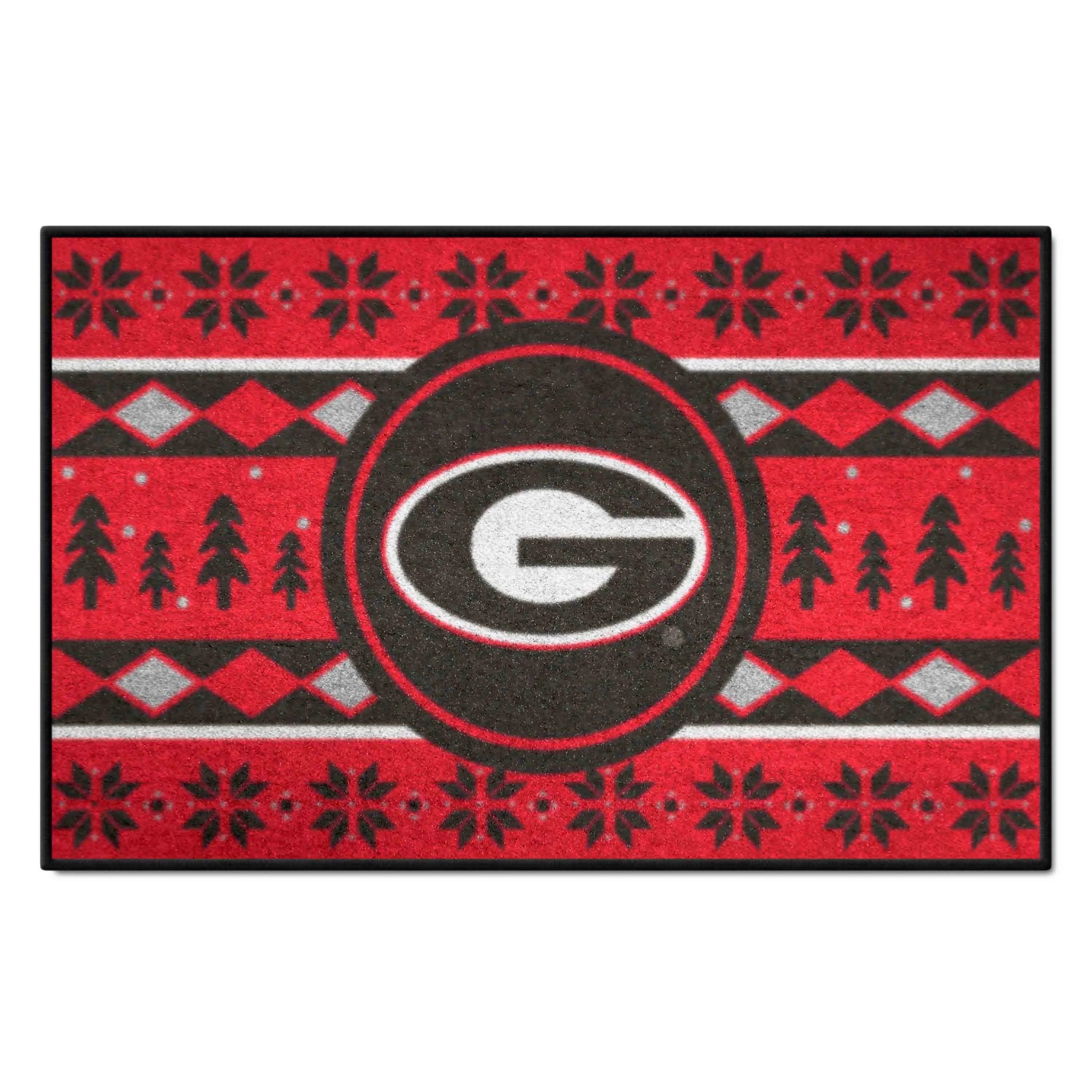 Georgia Bulldogs Holiday Sweater Starter Mat Accent Rug - 19in. x 30in.