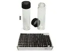 Glass Vial 2-3/8" with Black Cap