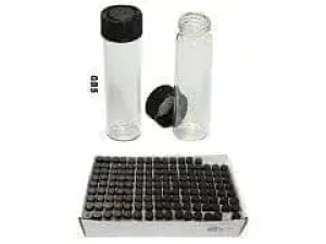 Glass Vial 2-3/8" with Black Cap