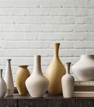 Glazed Ceramic Vases Neutral