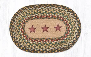 Gold Stars Oval Braided Placemat