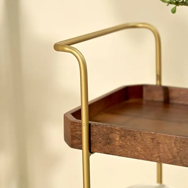 Handcrafted Homeydo 2 Tier Wooden Organizer