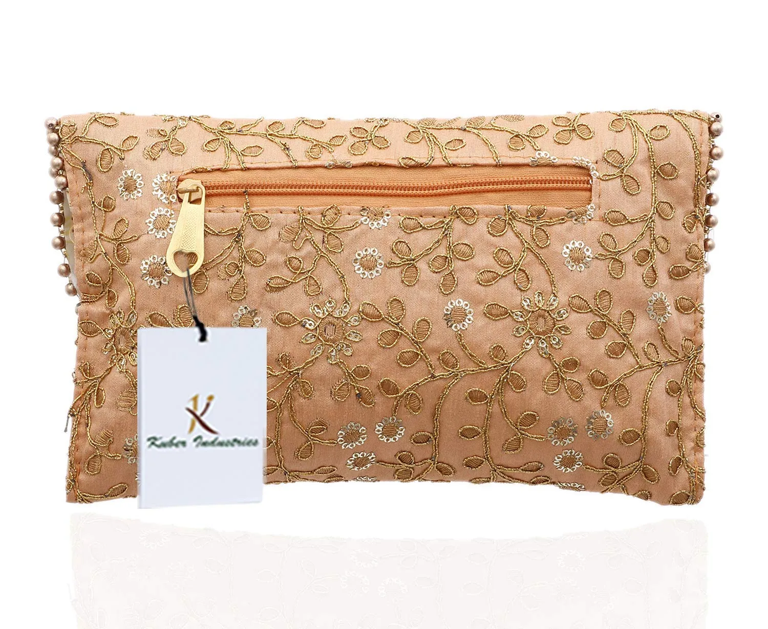 Heart Home 9 Piece Non Woven Fabric Saree Cover Set with Transparent Window, Extra Large, Ivory,Pink,Dark Brown CTHH14147