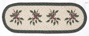 Holly & Berries Oval Jute Runner