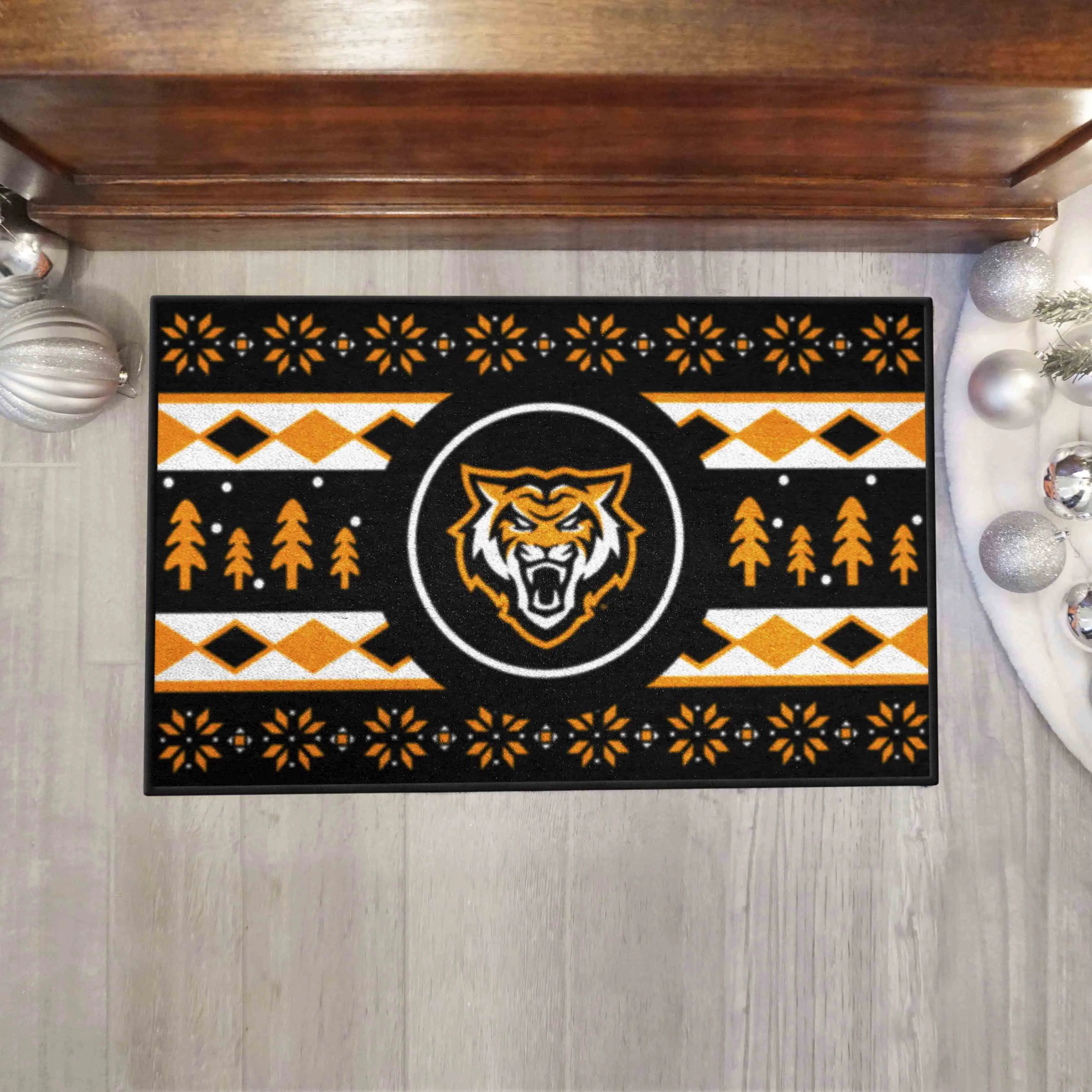 Idaho State Bengals Holiday Sweater Starter Mat Accent Rug - 19in. x 30in.