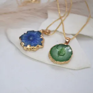 Iris | Agate Pendant Necklace