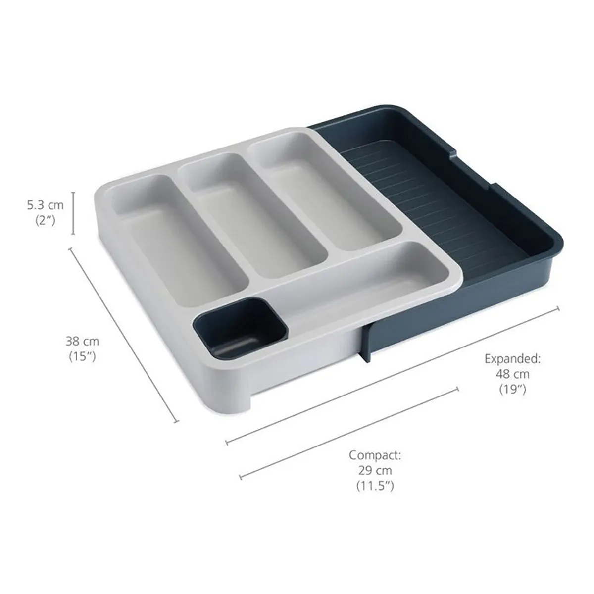 Joseph Joseph DrawerStore Expandable Cutlery Tray Grey