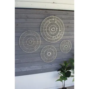 Kalalou - SET OF FOUR HAND MADE PAPER DISCS WALL ART - CVY1203