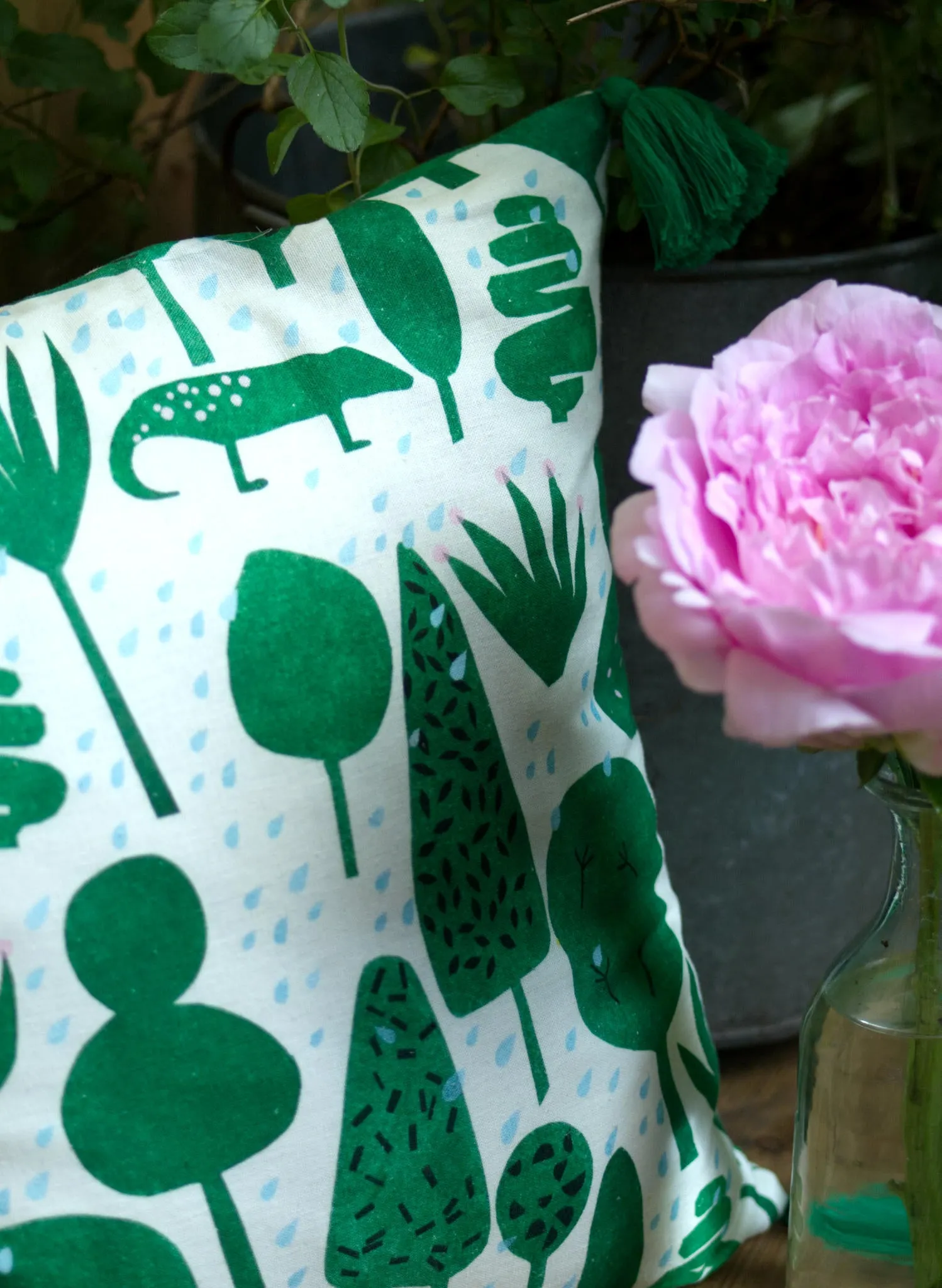 Large Cushion - Topiary