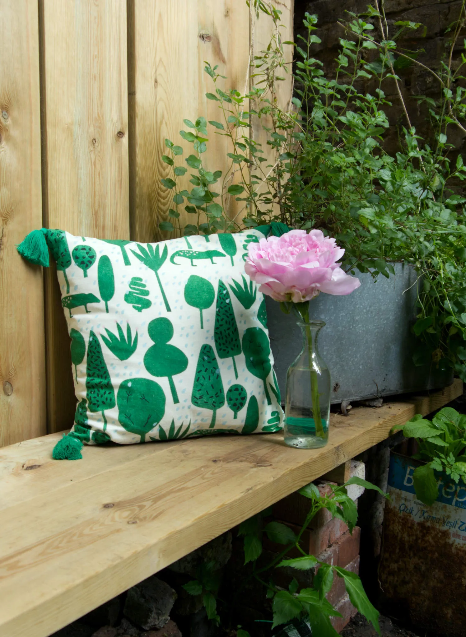 Large Cushion - Topiary