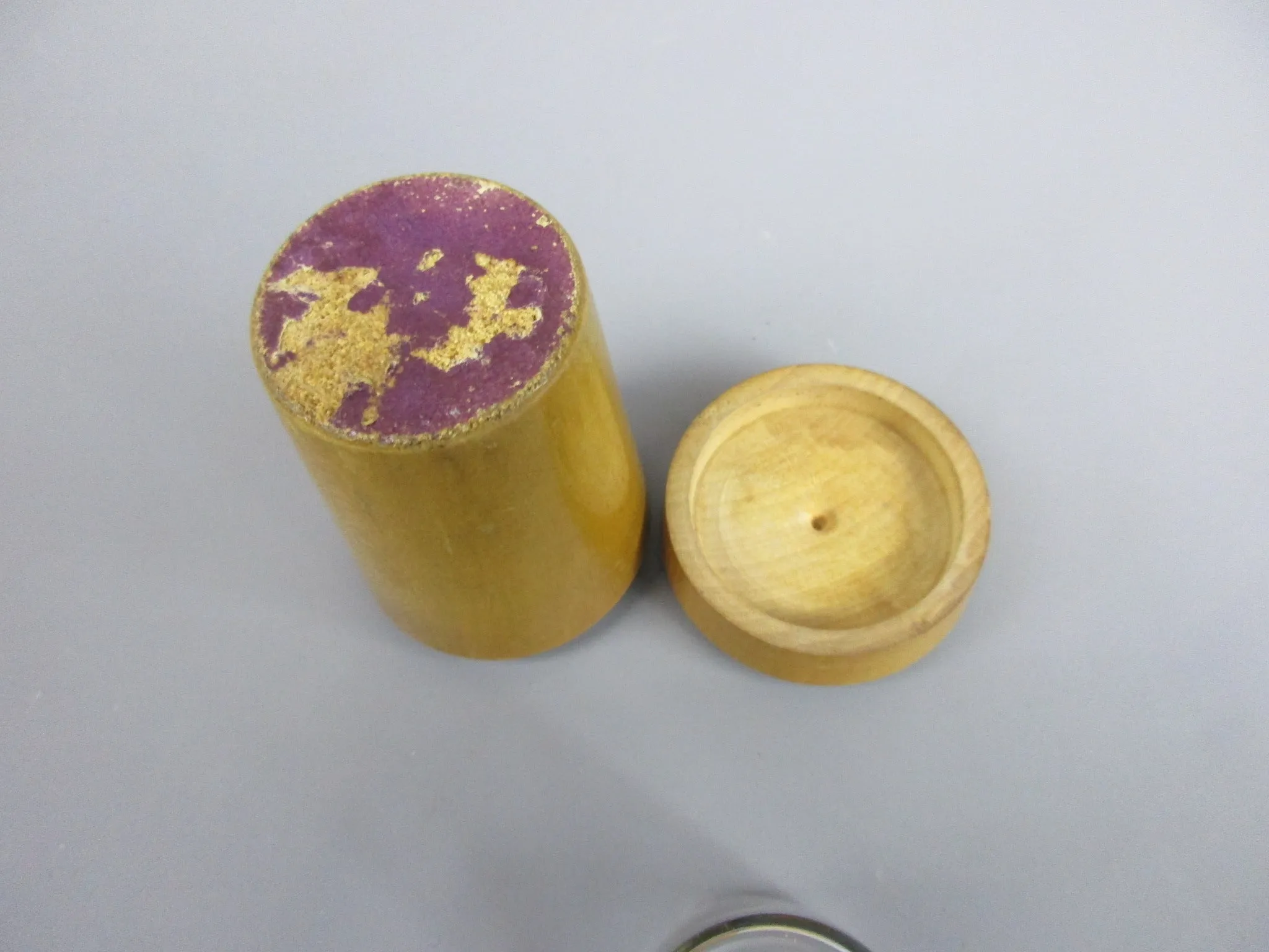 Mauchline Ware Corbridge On Tyne Shot Glass Holder Antique Victorian c1890
