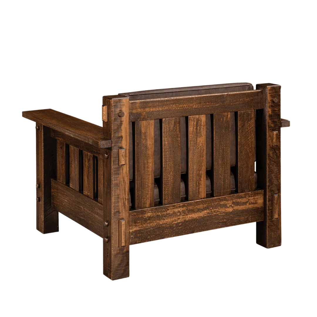 Mountain Roughsawn Wood Easy Chair