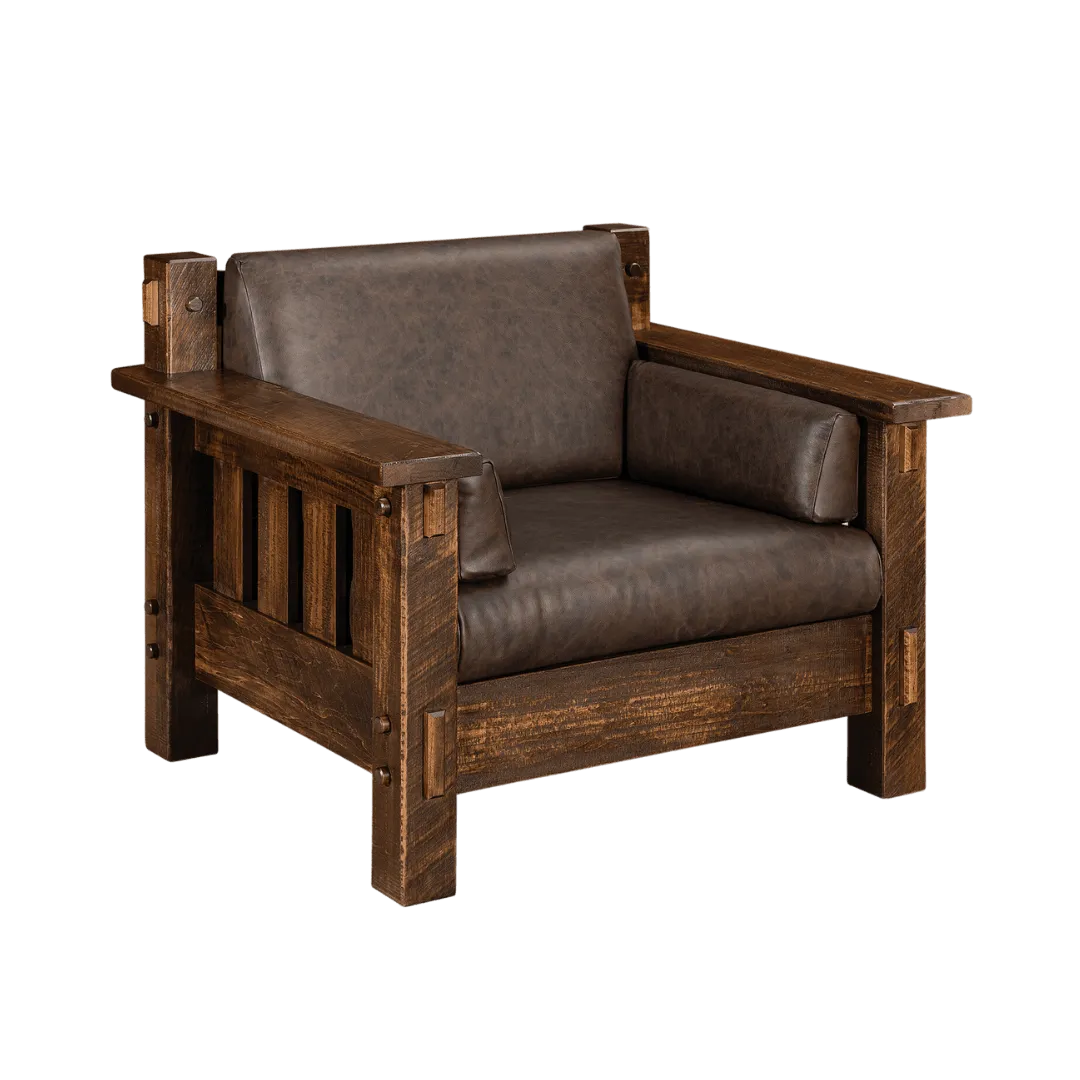 Mountain Roughsawn Wood Easy Chair