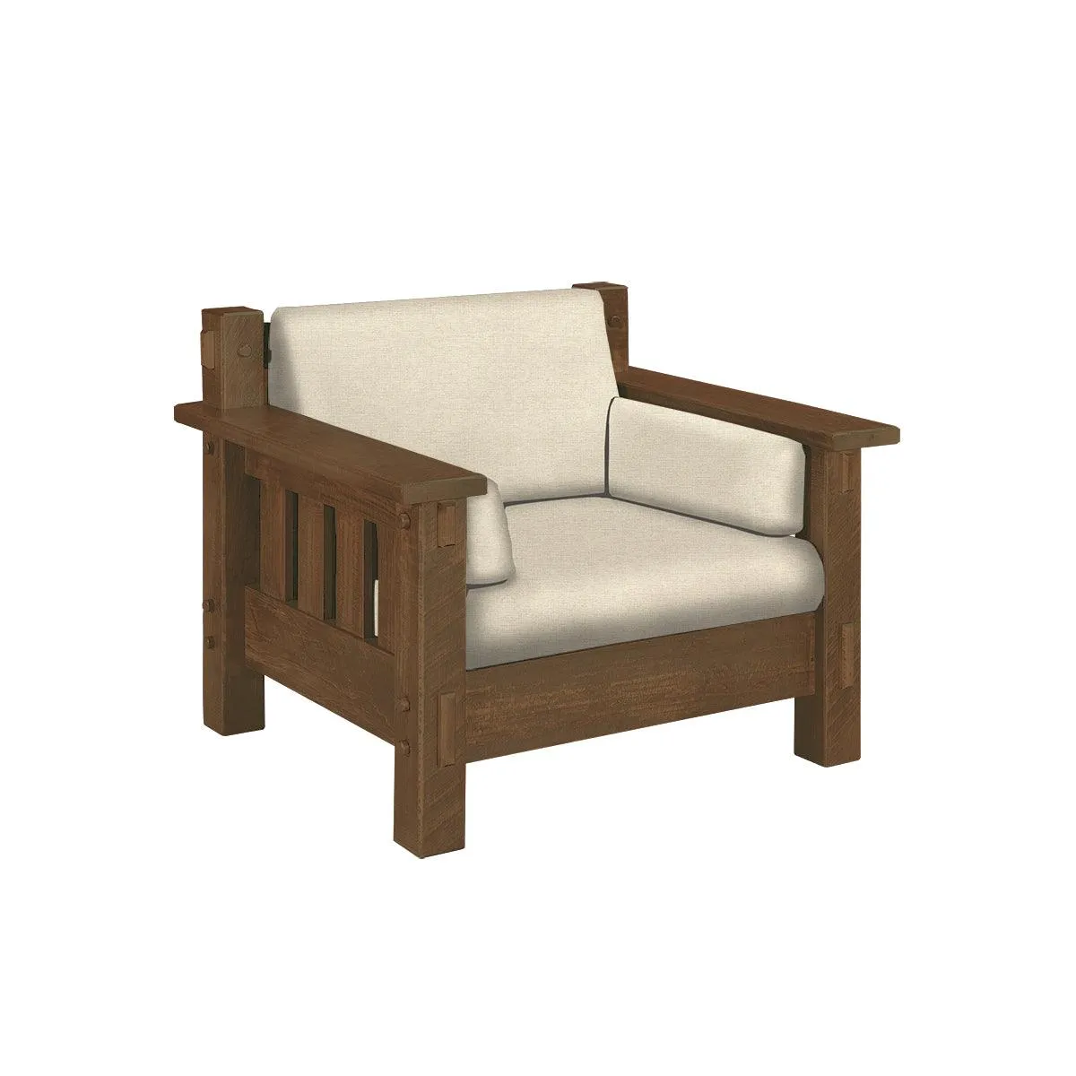 Mountain Roughsawn Wood Easy Chair