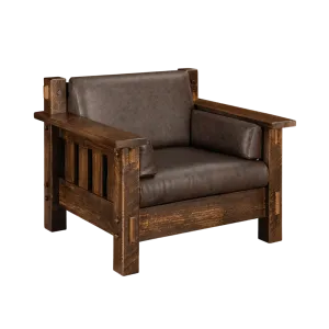 Mountain Roughsawn Wood Easy Chair
