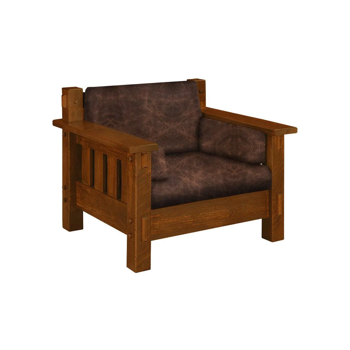 Mountain Roughsawn Wood Easy Chair