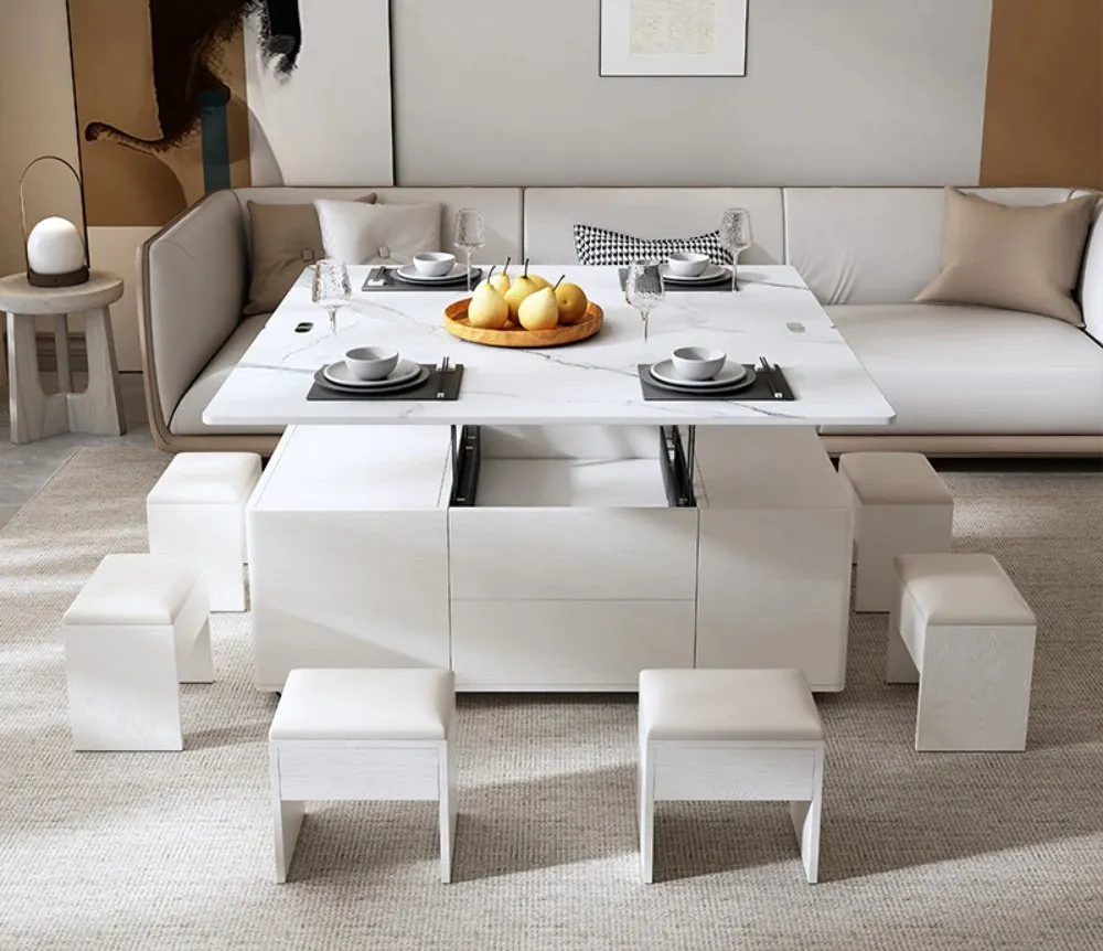 Nordic FlexiLift Coffee Table - Transformable Chic Furniture for Modern Living