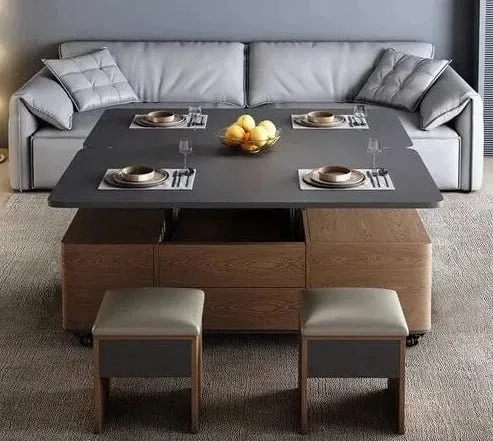 Nordic FlexiLift Coffee Table - Transformable Chic Furniture for Modern Living