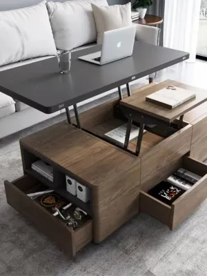 Nordic FlexiLift Coffee Table - Transformable Chic Furniture for Modern Living