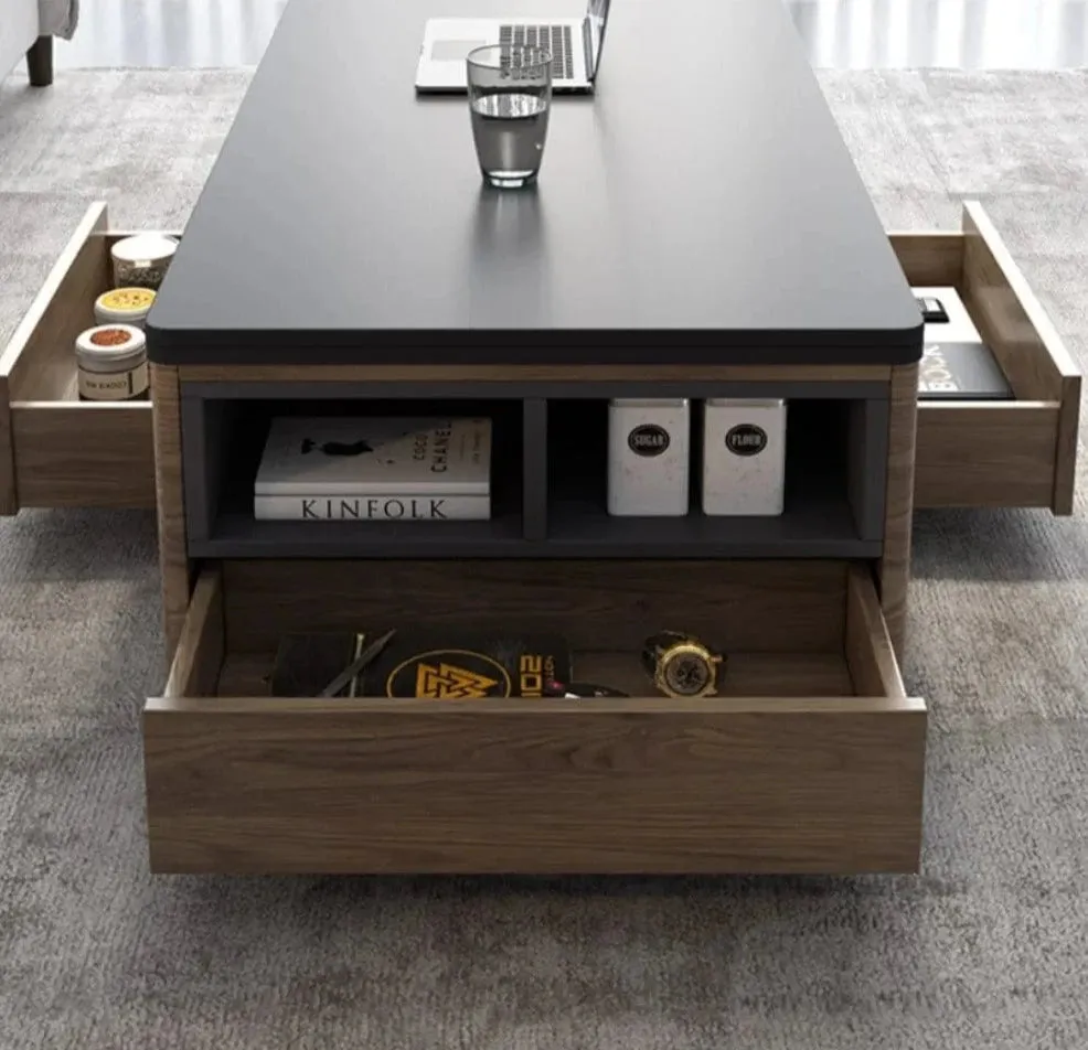 Nordic FlexiLift Coffee Table - Transformable Chic Furniture for Modern Living