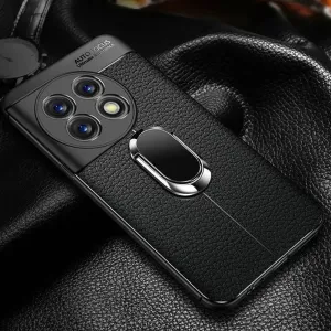 OnePlus 11R Sleek Urban Leather Ring Holder Case