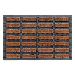 OnlyMat Rubber and Coir Wire Brush Roller Brush Entrance Doormat