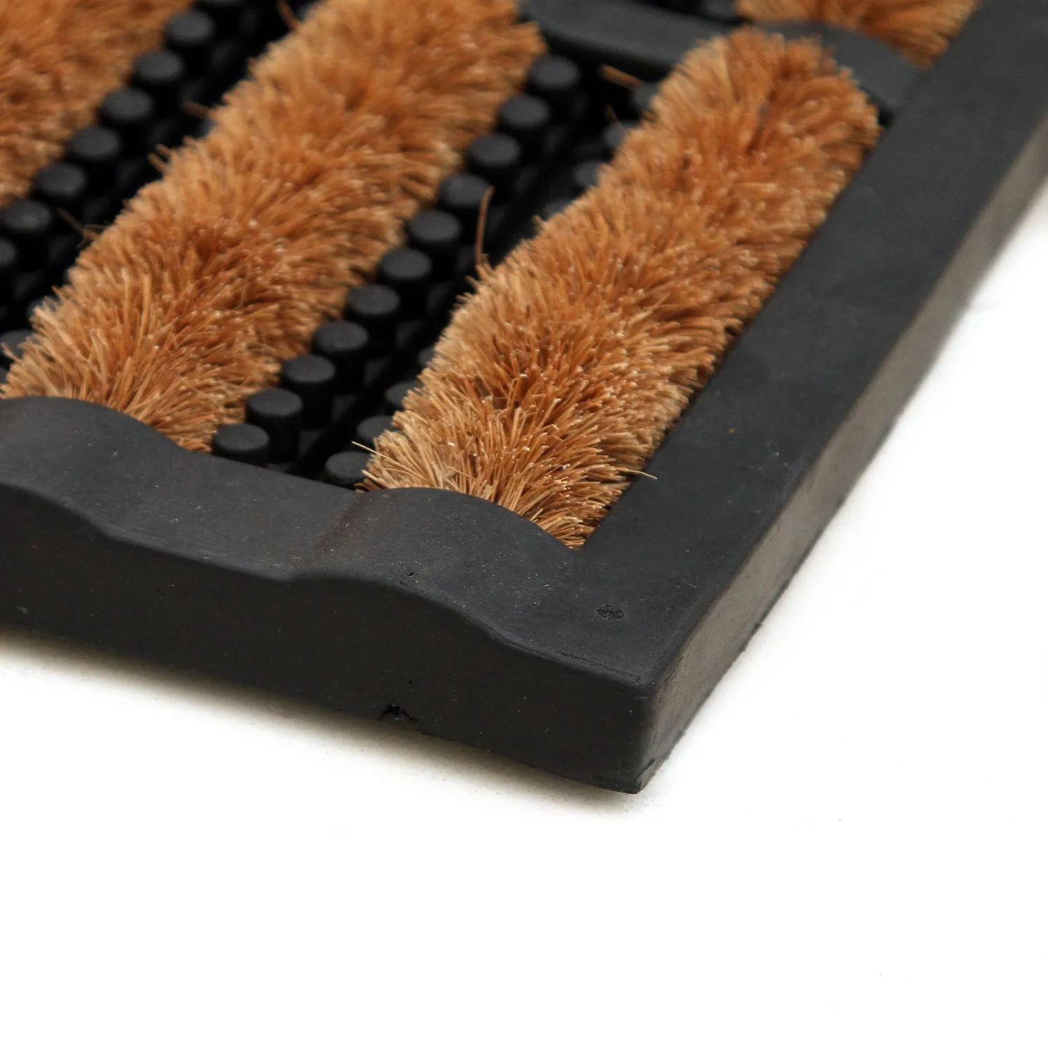 OnlyMat Rubber and Coir Wire Brush Roller Brush Entrance Doormat