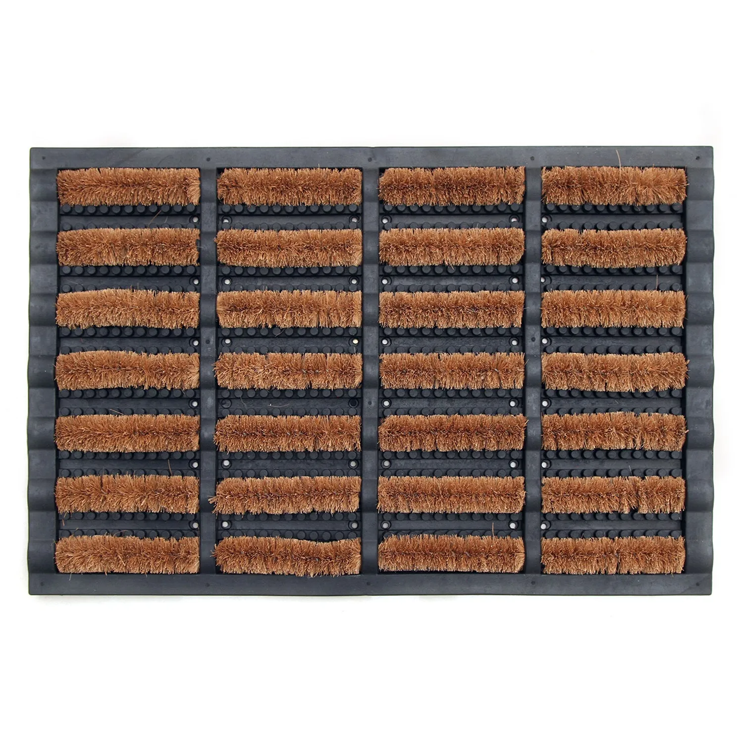 OnlyMat Rubber and Coir Wire Brush Roller Brush Entrance Doormat