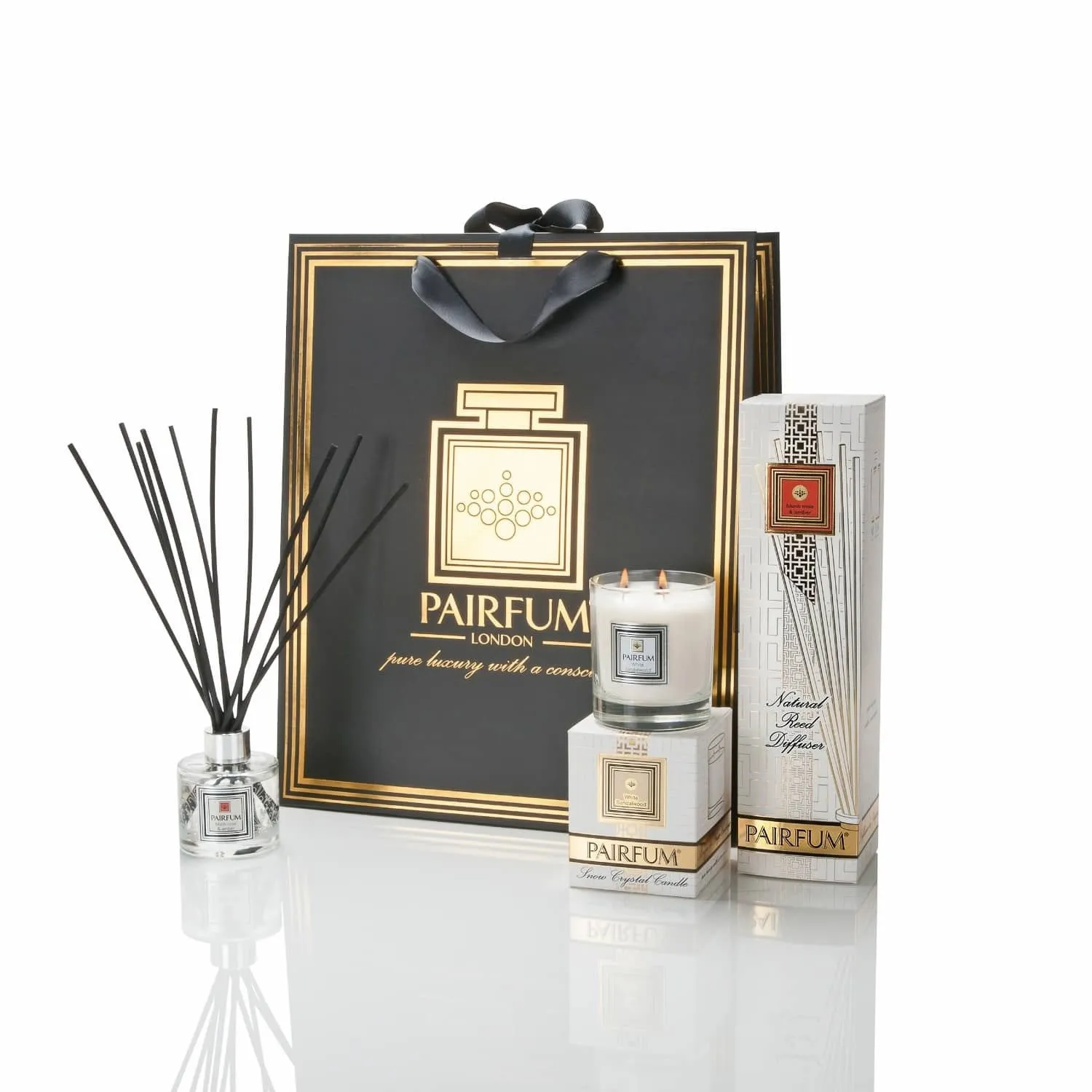 Pairfum London Luxury Reed Diffuser ‘eau de parfum’ Blush Rose & Amber 100ml  10 Reeds