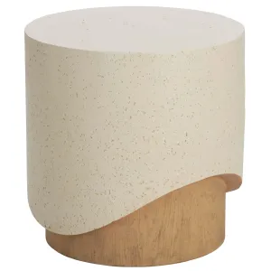 Patras End Table, Cream