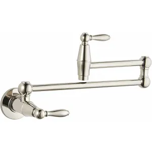 Pfister GT533-TDD Port Haven Pot Filler Faucet in Polished Nickel, Wall-Mount