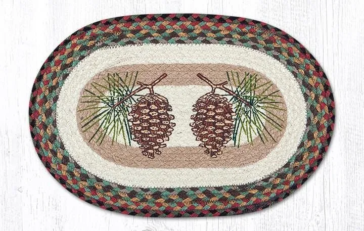 Pinecone Oval Braided Placemat
