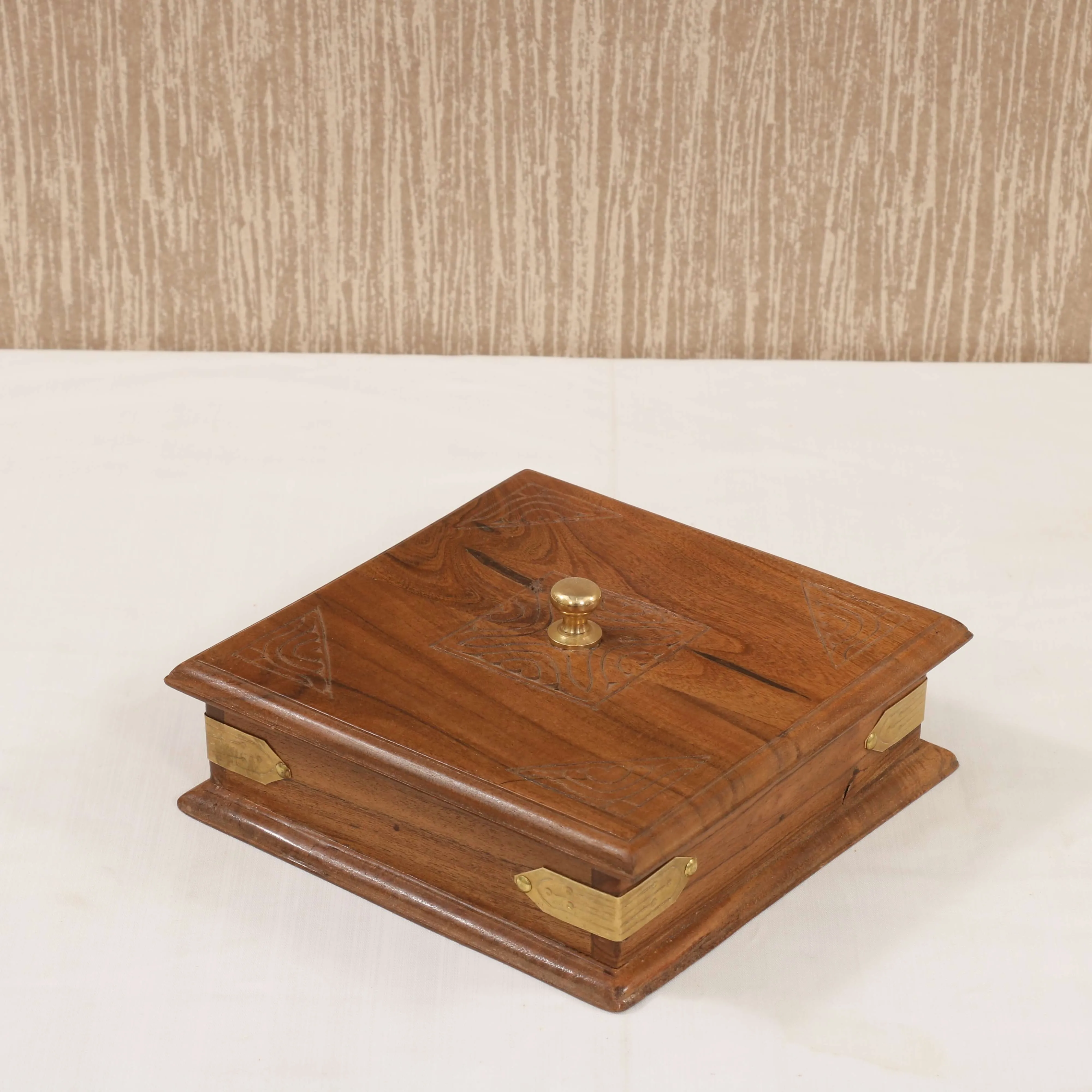 Quaint wooden storage box