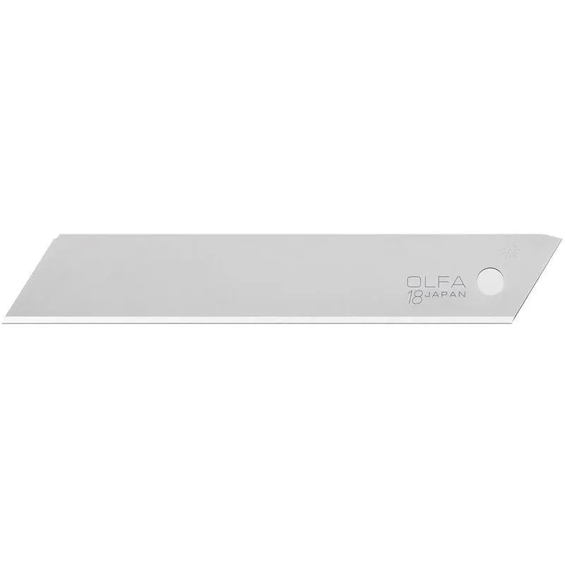 Replacement Blade - OLFA 18mm L-SOL-10B Solid Silver Blade (Package of 10), 9009