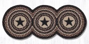 Rustic Black Stars Tri-Circle Runner