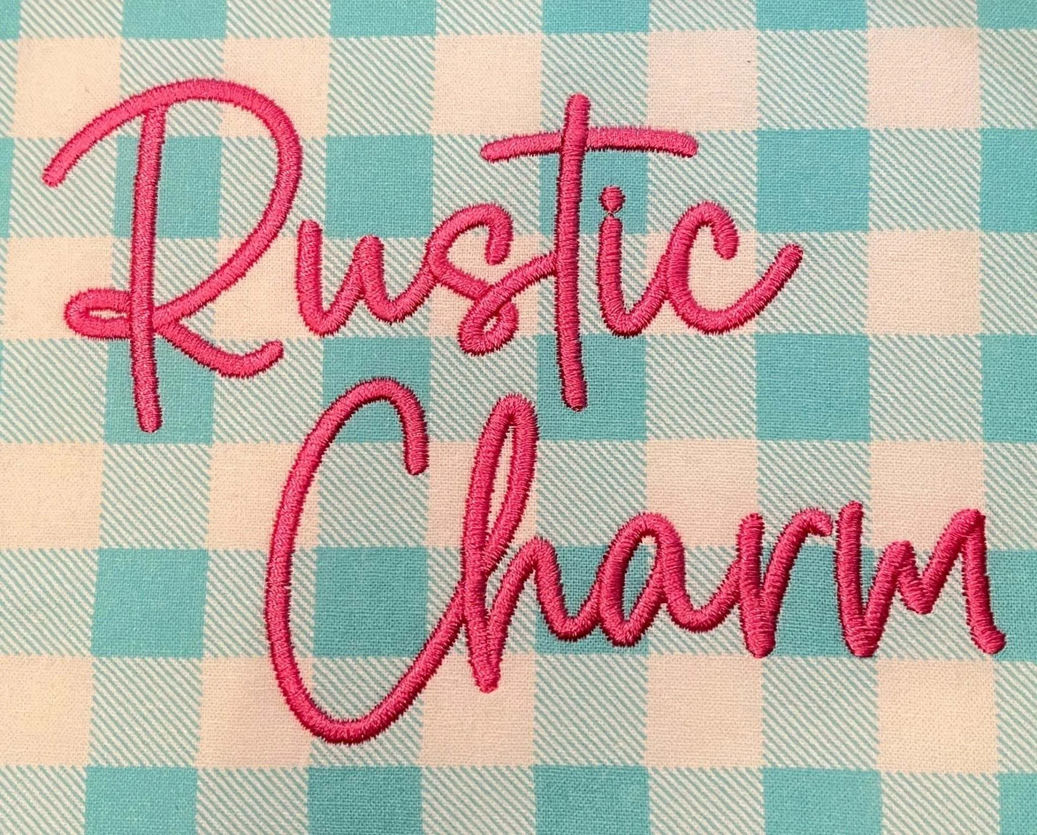 Rustic Charm Digital Embroidery Font
