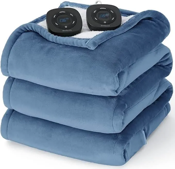 Solid Flannel Heated Blanket