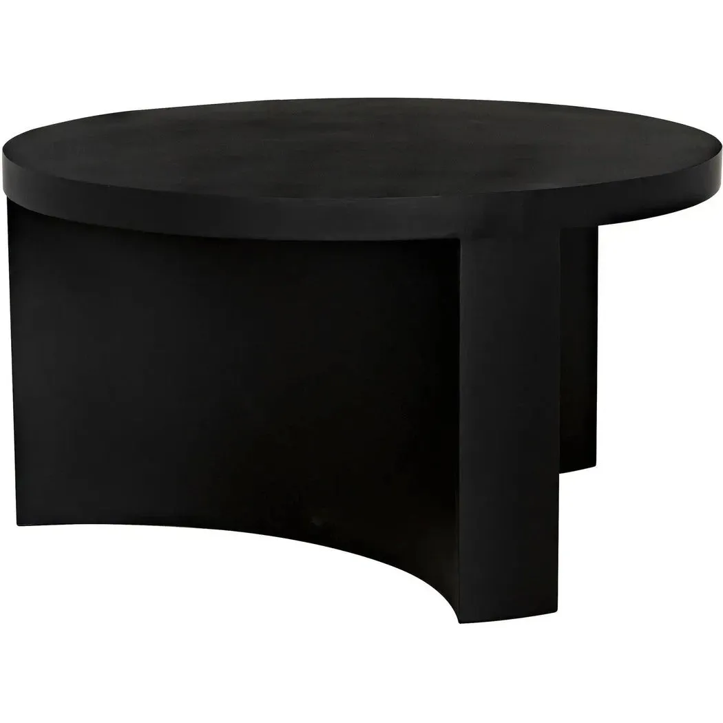 Steward Steel Black Round Coffee Table (Variant A)