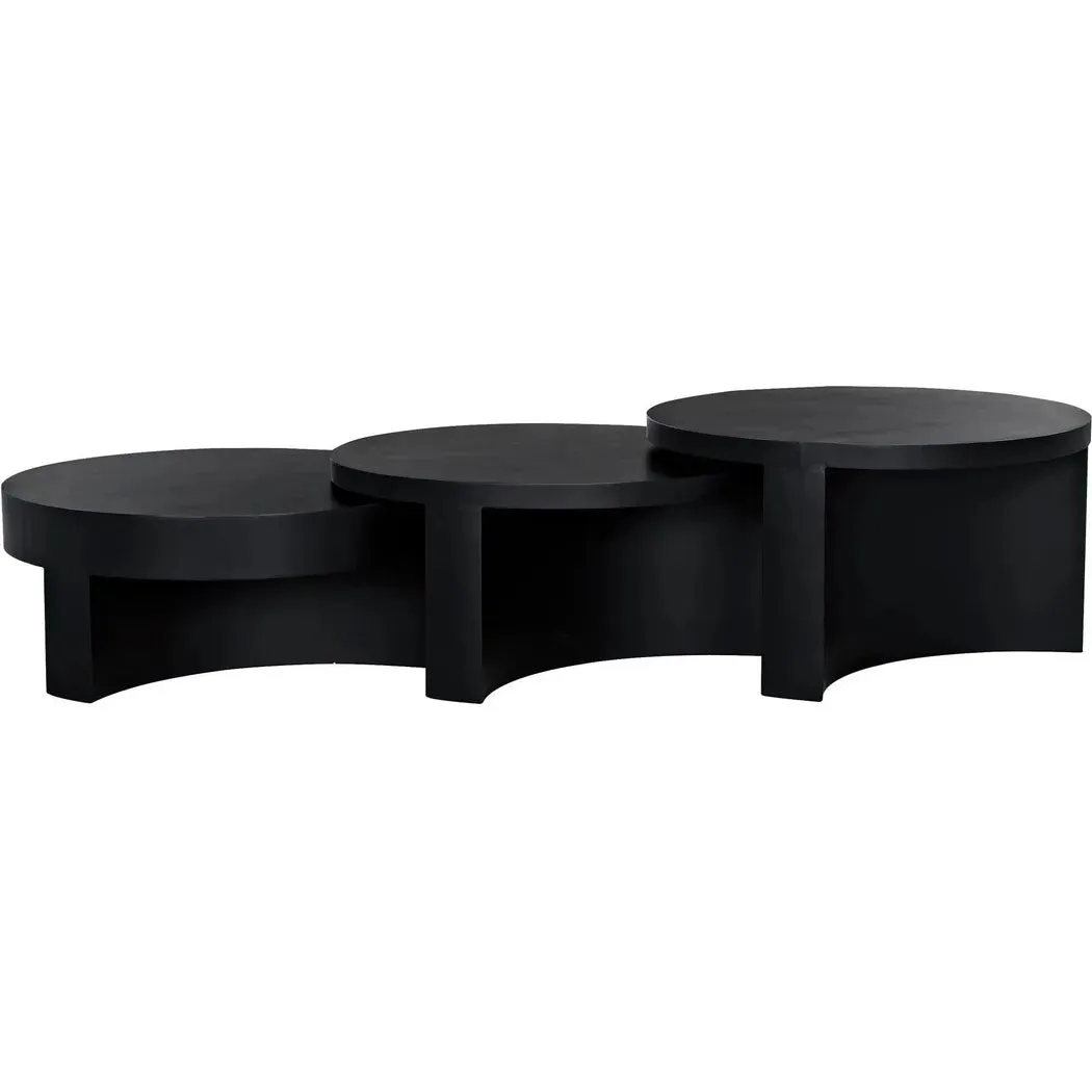 Steward Steel Black Round Coffee Table (Variant A)