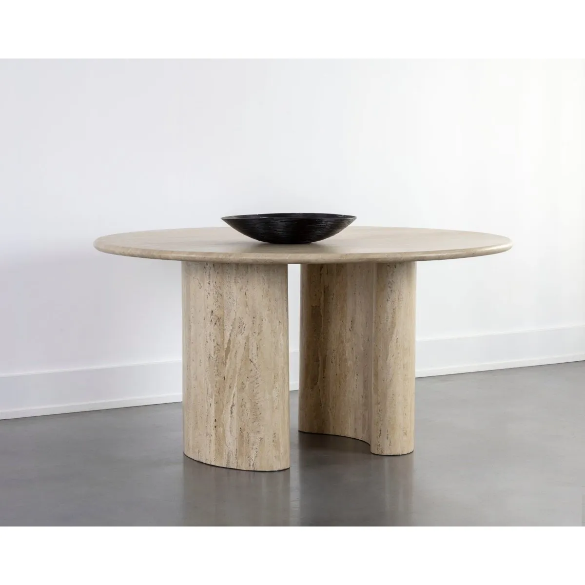 Sunpan Round Wood Modern Savona Dining Table - 59" - Natural - Seats 4-6