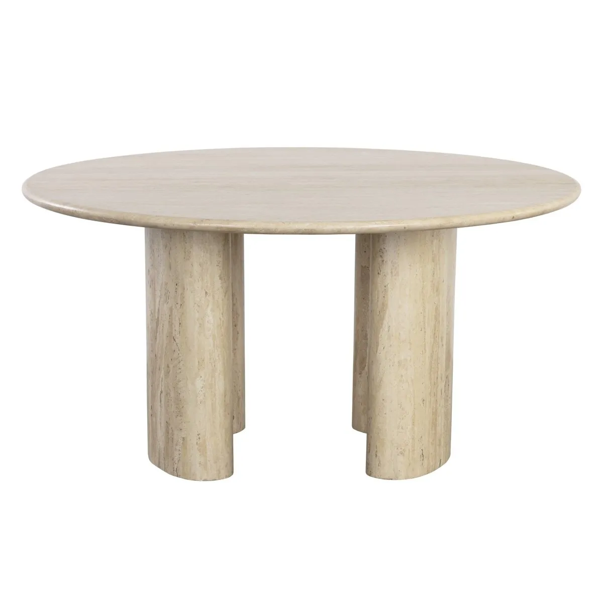 Sunpan Round Wood Modern Savona Dining Table - 59" - Natural - Seats 4-6
