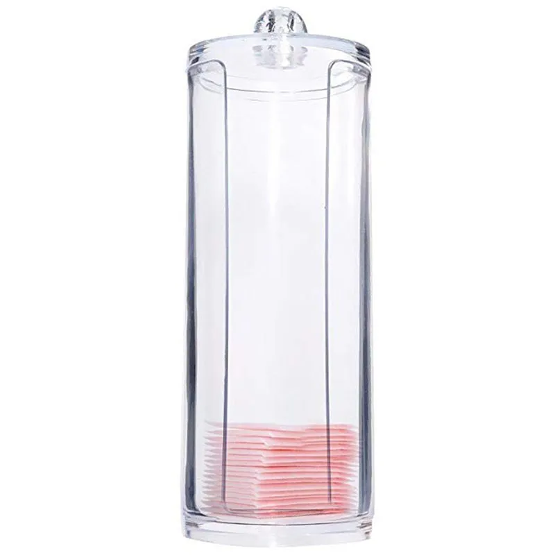 Transparent Makeup Storage Box Cotton Swab Cotton Pad Organizer Brush Plastic Box