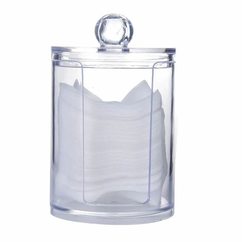 Transparent Makeup Storage Box Cotton Swab Cotton Pad Organizer Brush Plastic Box