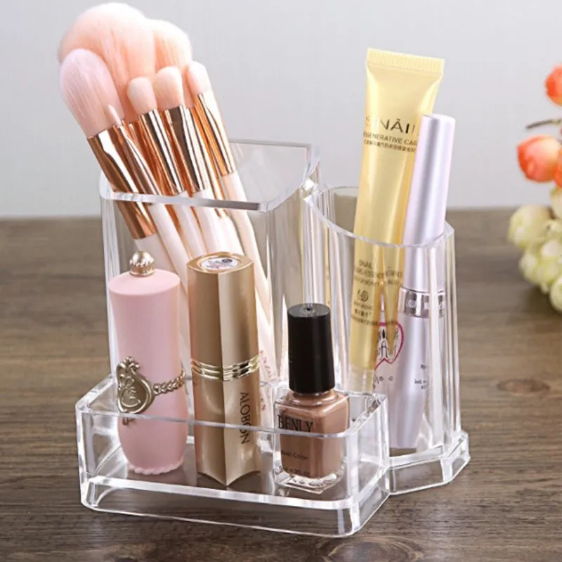Transparent Makeup Storage Box Cotton Swab Cotton Pad Organizer Brush Plastic Box