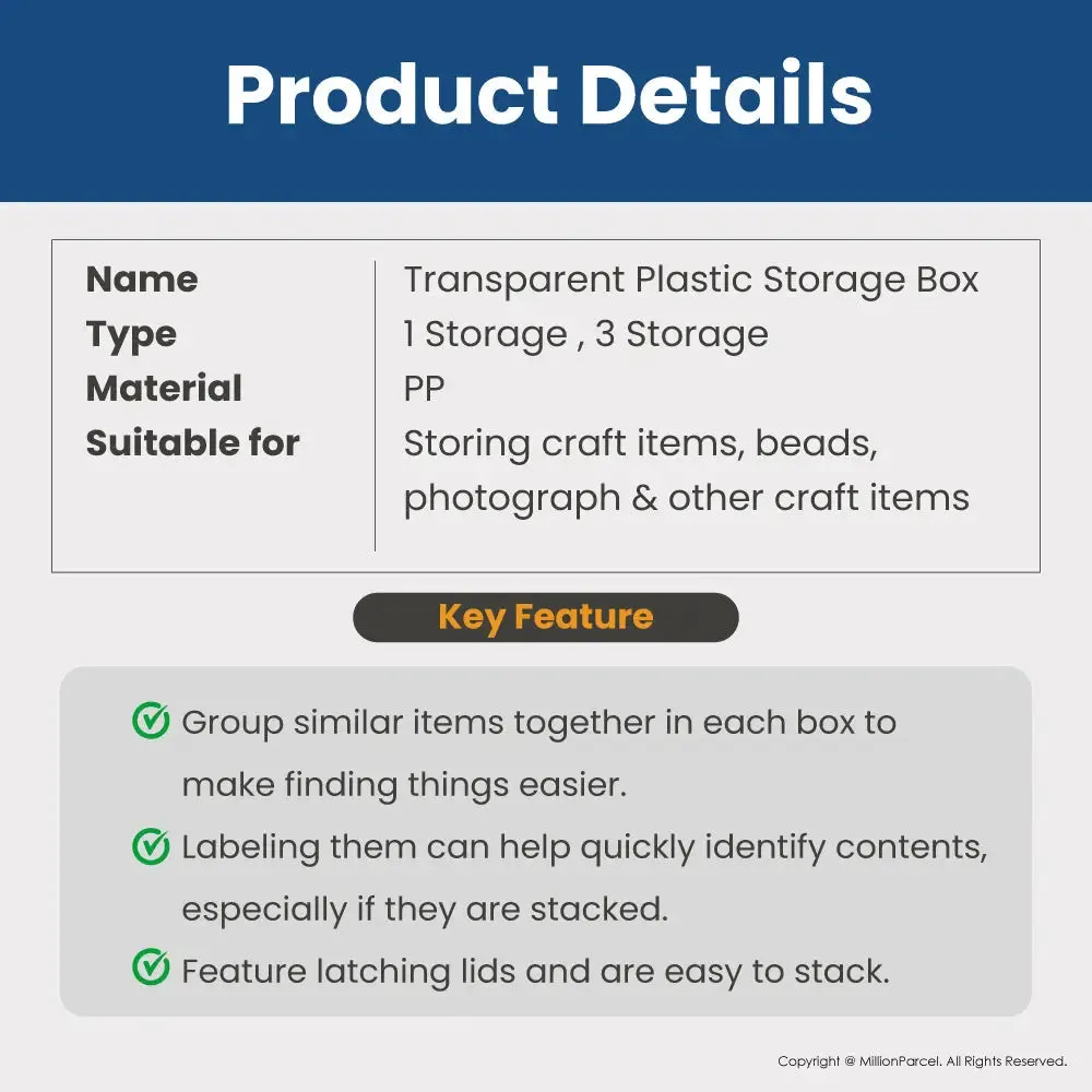 Transparent Plastic Storage Box
