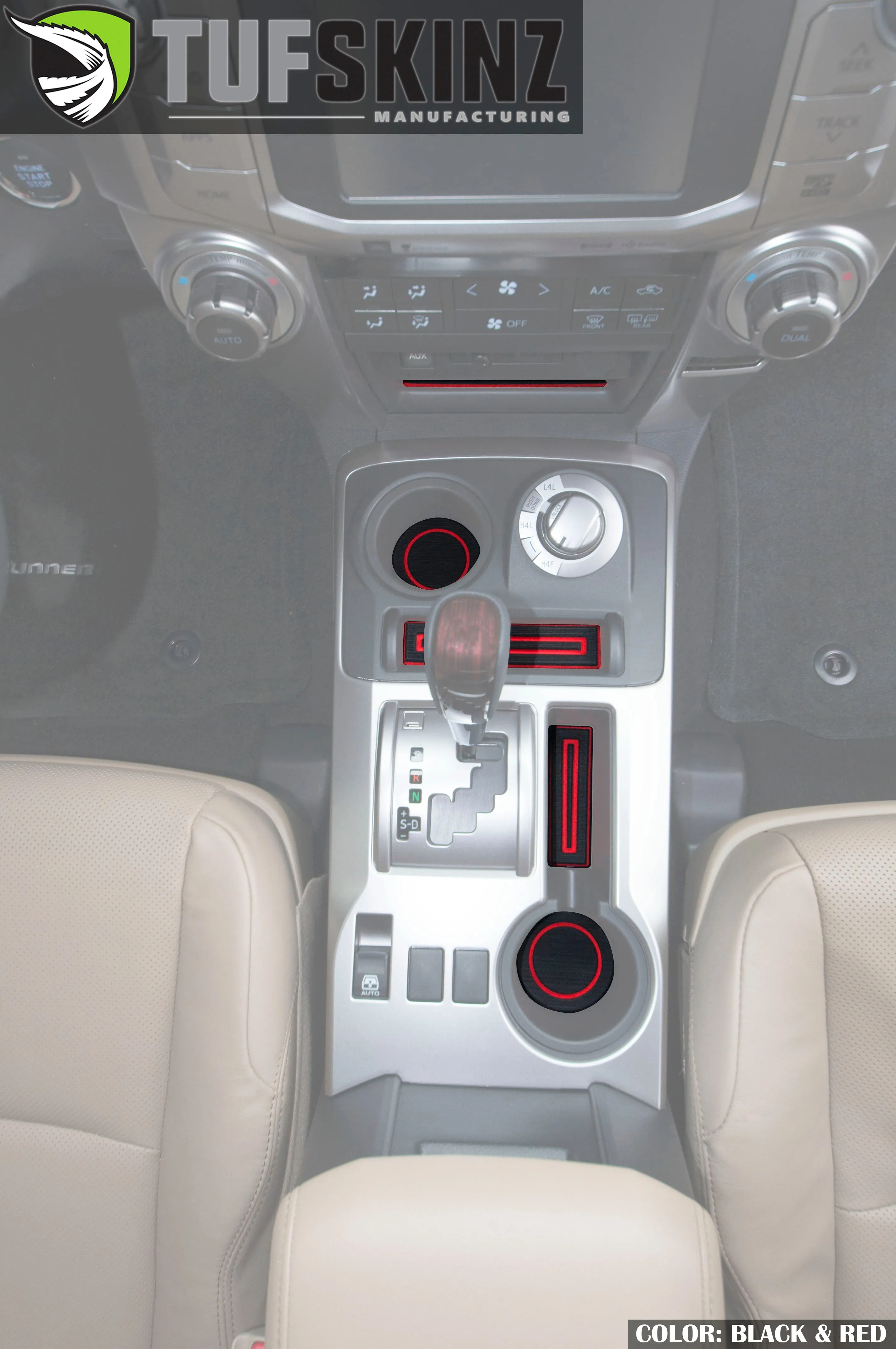 Tufskinz Interior Cup Holder Foam Inserts For 4Runner (2010-2024)