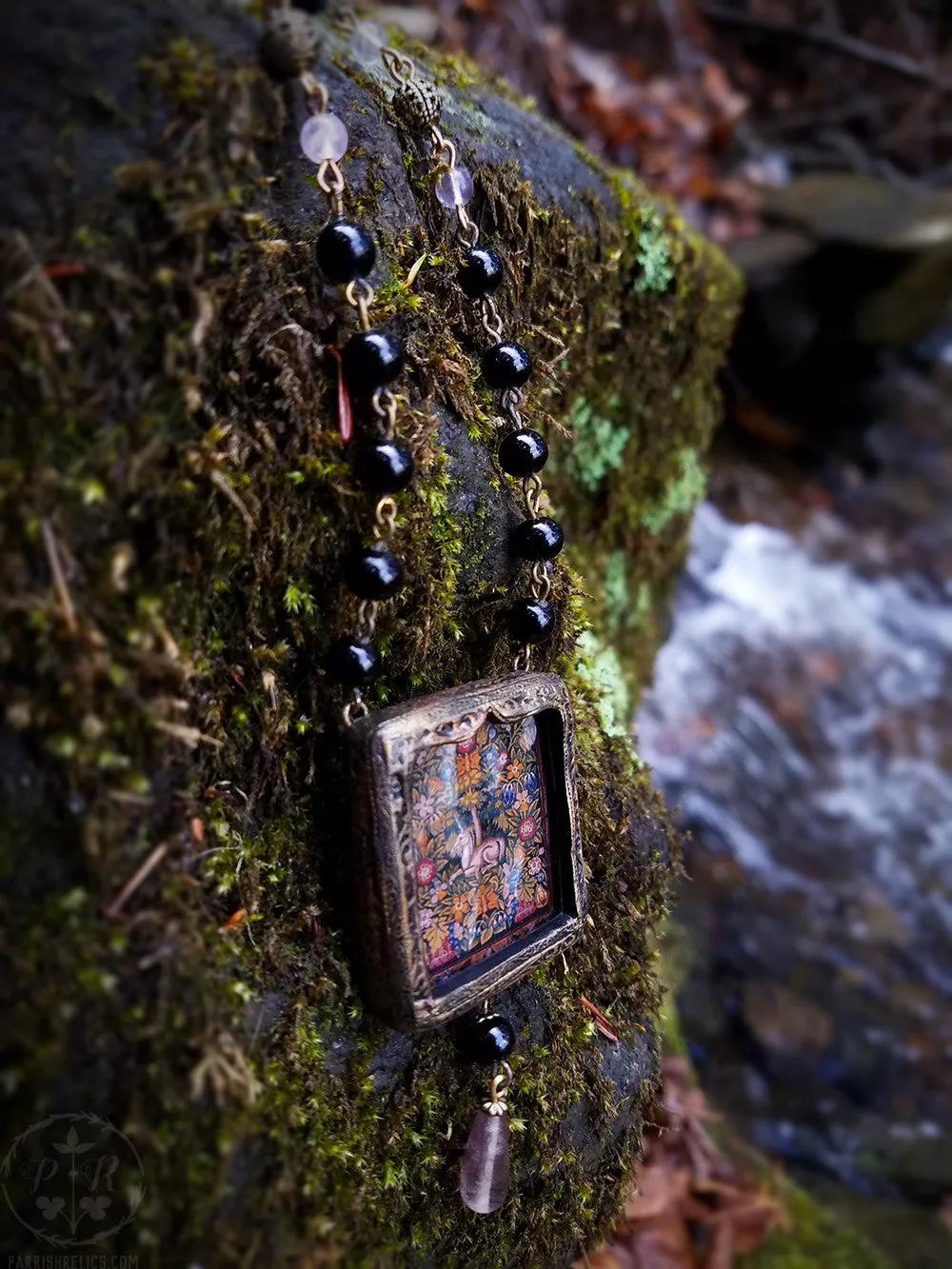 Unicorn Tapestry Pictorial Shrine Amulet