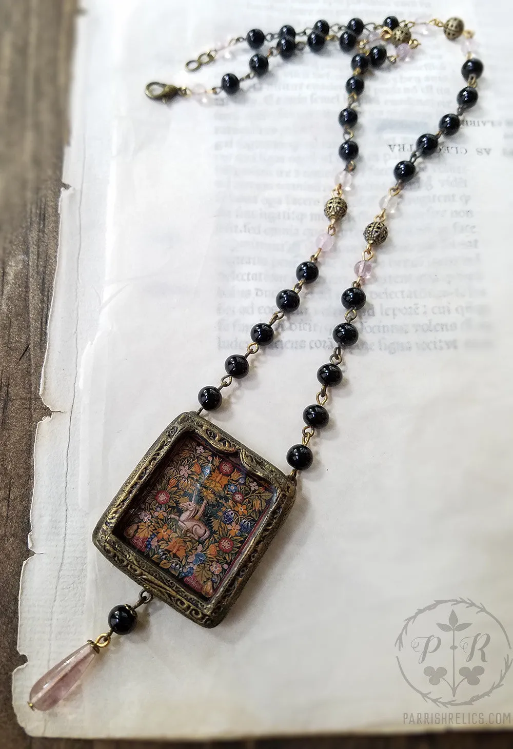 Unicorn Tapestry Pictorial Shrine Amulet