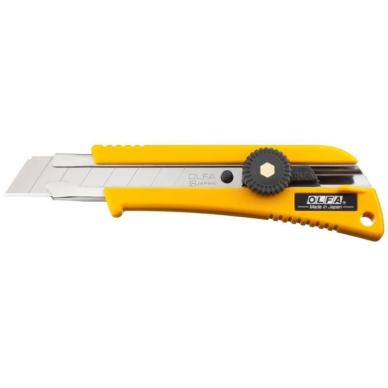 Utility Knife - OLFA 18mm L-2 Utility Knife with Rubber Inset 5004